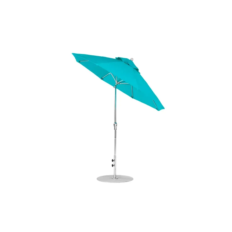 Ledge Lounger 7.5' Octagon Crank Auto Tilt Essential Fiberglass Umbrella White