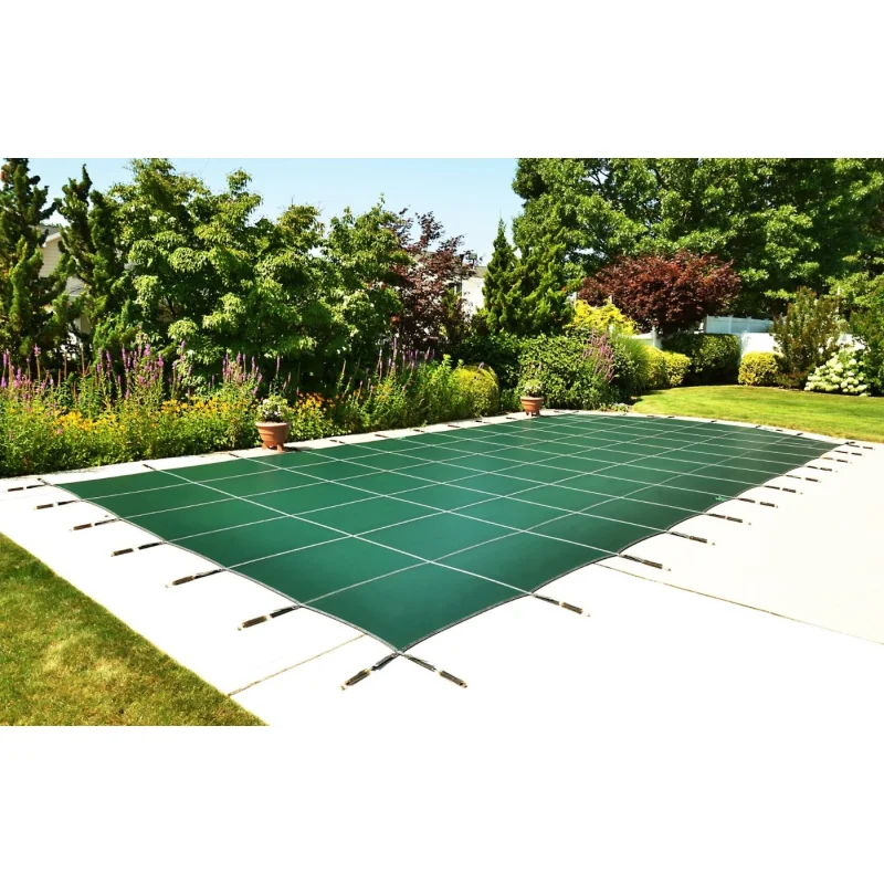 Loop-Loc Safety Cover Aqua-Xtreme Mesh - 14' x 28' Rectangle w/ 4' x 8' Center End Step
