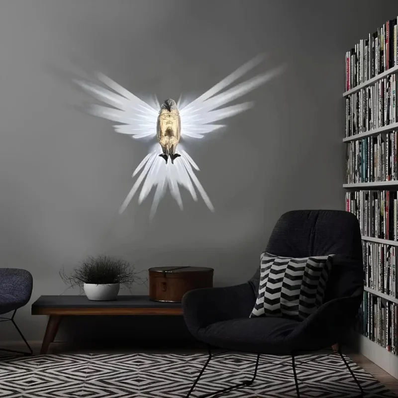 Luminous Wings Wall Light with Unique Eagle & Owl Design | Breathtaking Projection for Enchanting Home Decor
