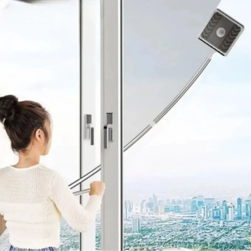 Magnetic Window Cleaner | Dual-Sided Tool with Extendable Handle | Effortless Indoor Cleaning for Streak-Free Windows