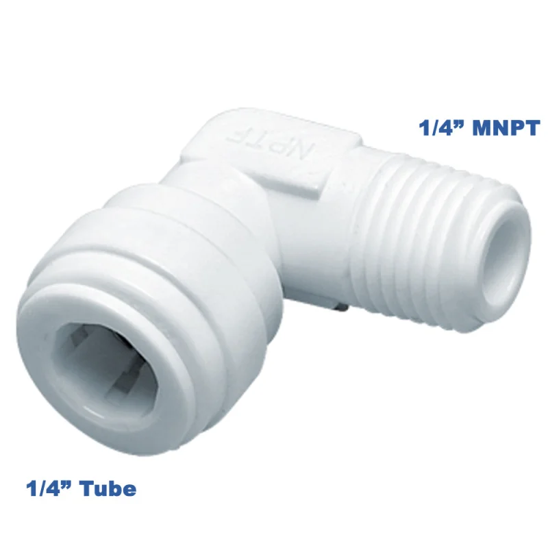 Male Elbow Fitting | 1/4" MNPTx 1/4" QC | Fitting for Water Treatment System