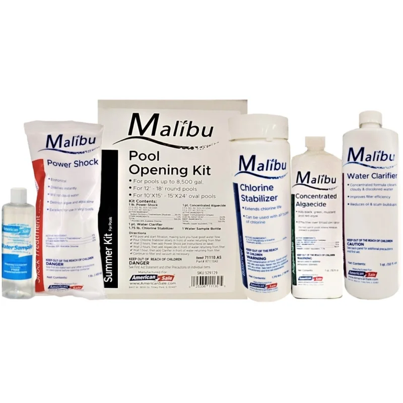 Malibu Small Pool Opening Kit Up To 8,500 Gallons Water