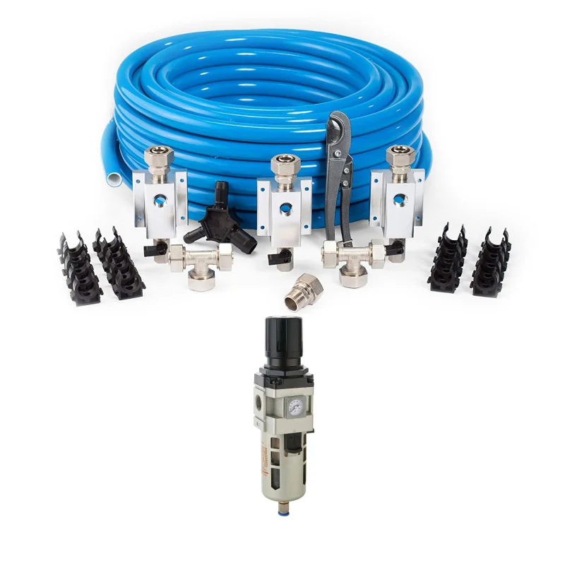 MaxLine 300 Foot 0.75 Inch Compressed Air Tubing Master Kit w/ Filter Regulator