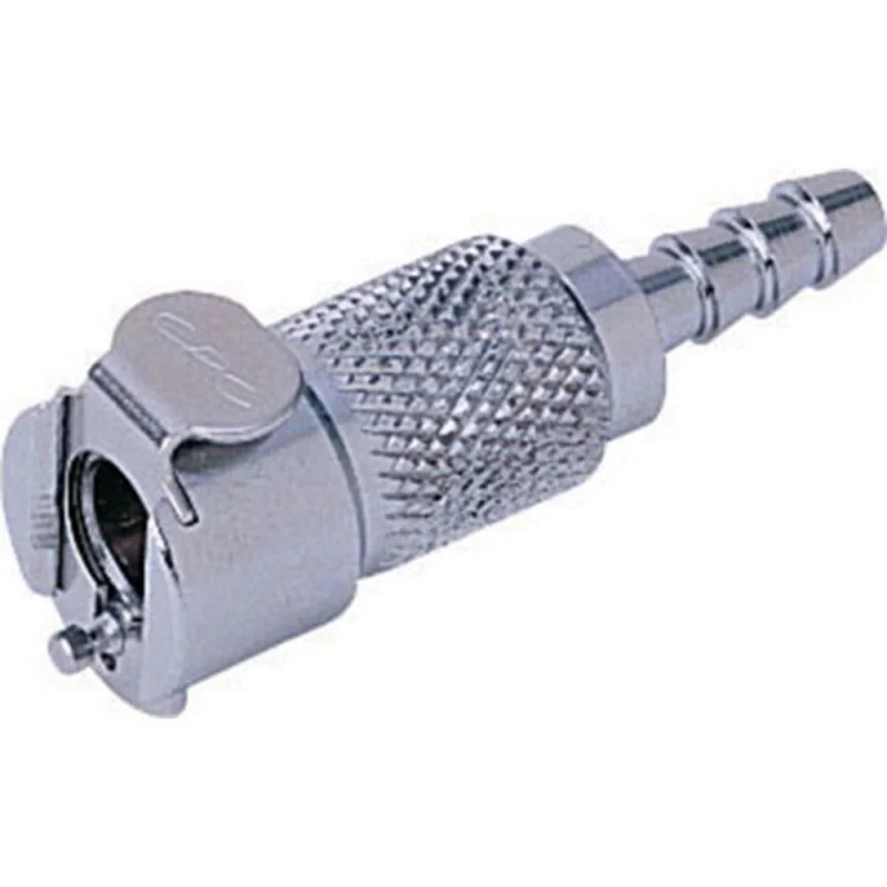 MCD1703V Valved In-Line Hose Barb Coupling Body 3/16" ID Barb FKM (Viton) O-rings