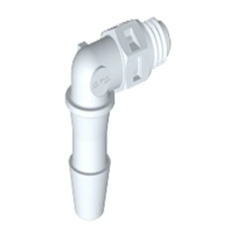 ME570 Elbow Fitting Natural PVDF Tapered 10-32 x 5/32 HB