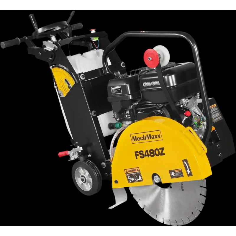 MechMaxx FS480Z Concrete Floor Saw 15 HP Walk-Behind 20" Blade 7" Cutting Depth New