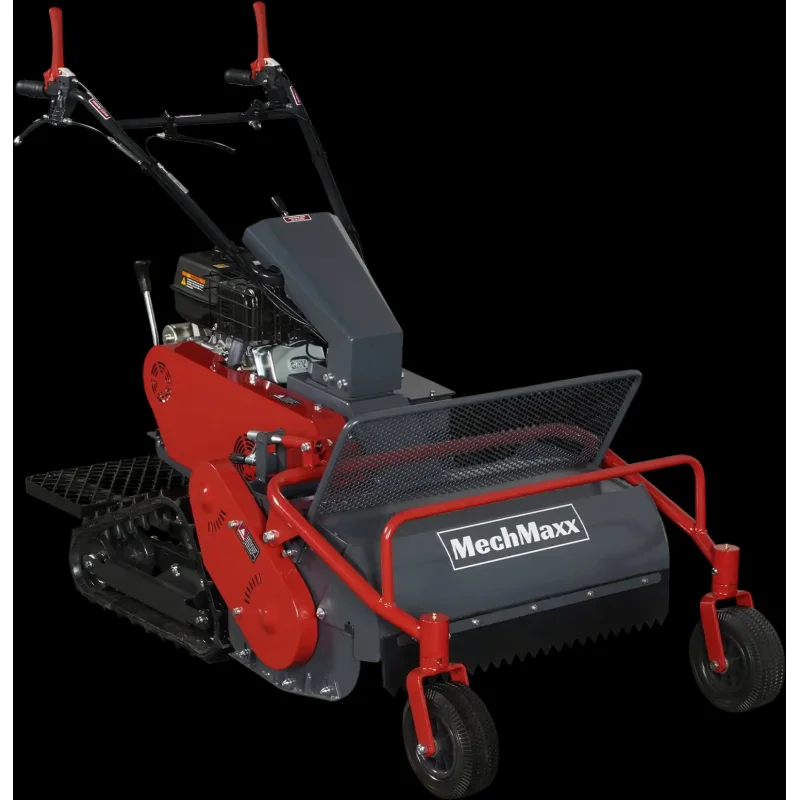 MechMaxx SFM27T Flail Mower 27" Walk Behind Self-Propelled Tracked Electric Start 10HP 302cc New