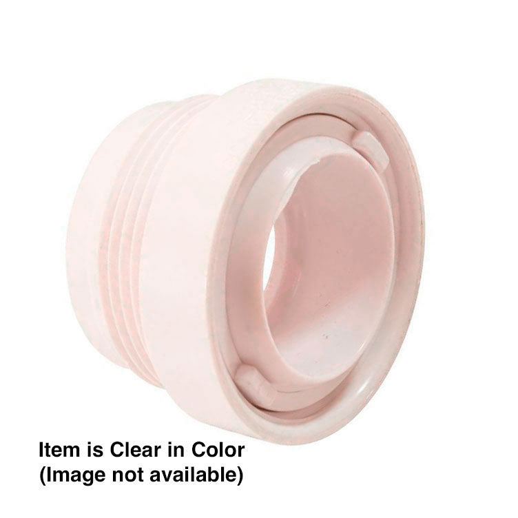 Return Fitting Extender With Eyeball and Nut - 1-1/2 Inch MPT and 3/4 Inch Orifice - Clear