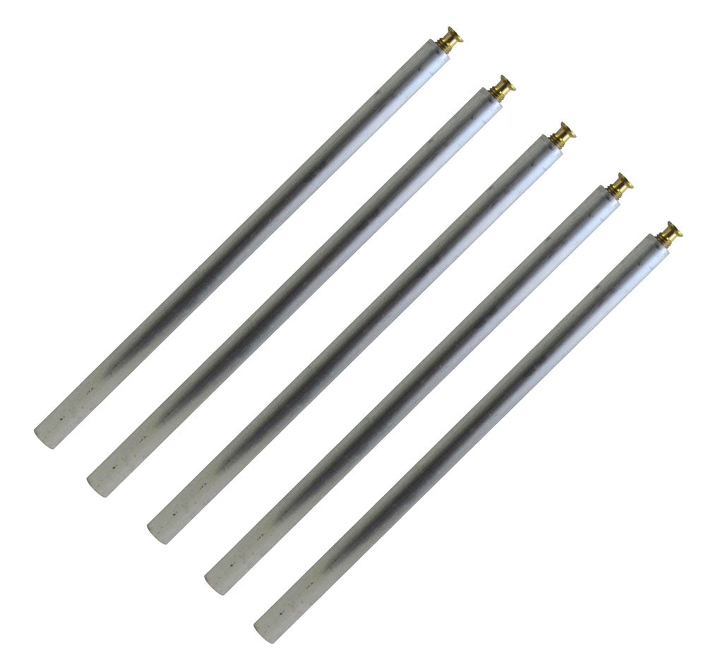 Safety Cover Pipe Anchors - 18 Inches With Threaded Brass Anchors - 5 Pack
