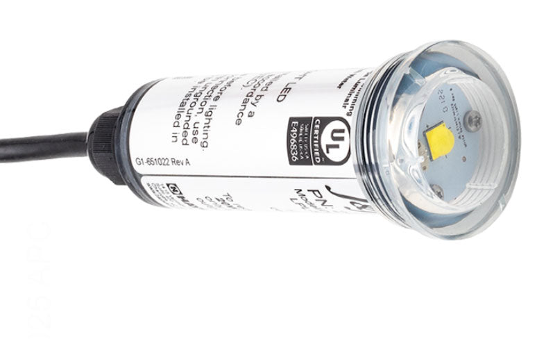 PureWhite VU LED Nicheless Pool Light - 12 Volt 20 Watts - 1.5 Inch - 150 Foot Cord LPL-R2W-12-150