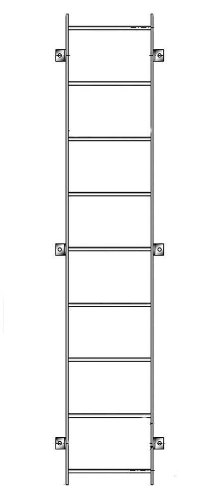 Surge Tank Access Ladder - 10 Rung - Stainless Steel