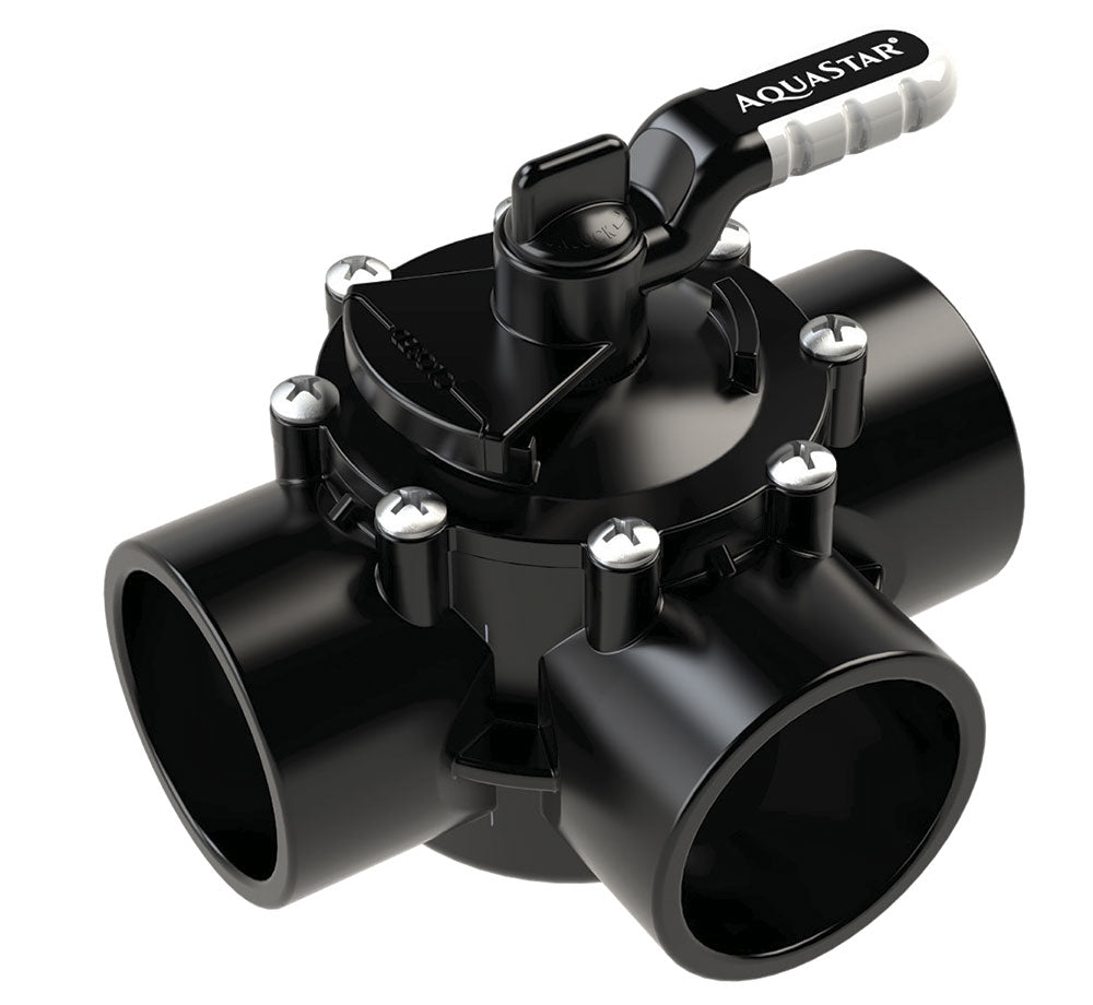 FlowStar 3-Way Diverter Valve With Rubber Handle - 2 Inch x 2.5 Inch