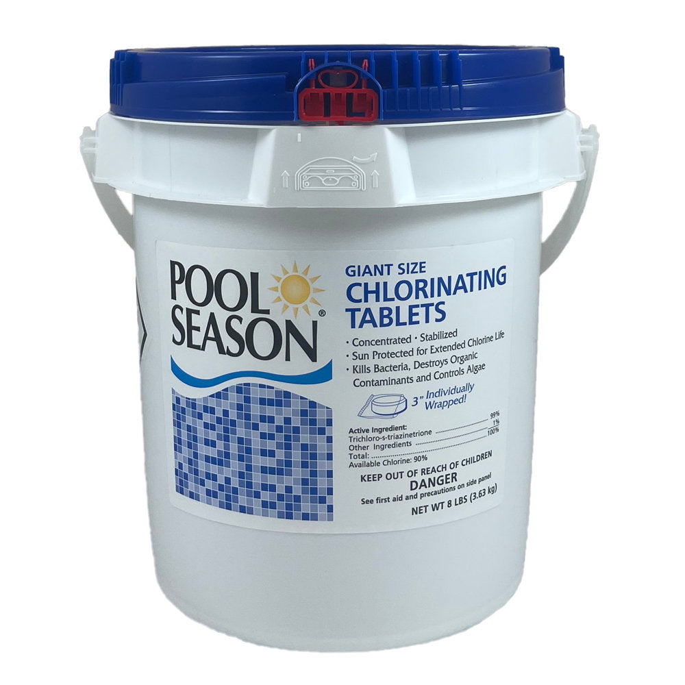 Pool Season Chlorinating Tablets Wrapped - 3 Inch -8 Lb. Pail