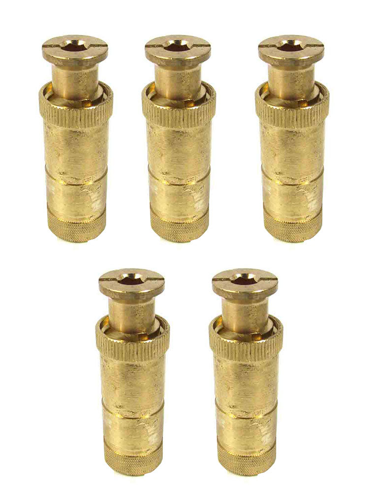 Pop-up Brass Safety Cover Anchors - Spring Loaded - Pack of 5