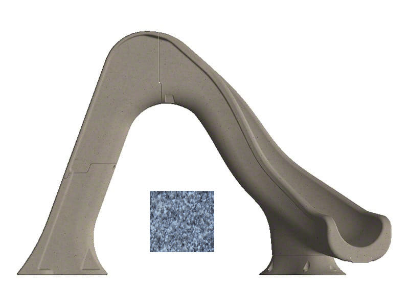 Tidal Wave Water Slide Right Turn - 7 Feet - Gray