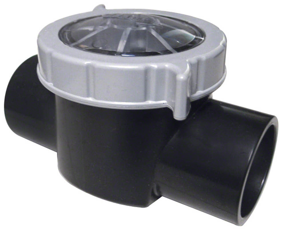 Serviceable Thread-On Check Valve 2 Inch Socket x 2-1/2 Inch Spigot - Black - 1/4 Lbs.