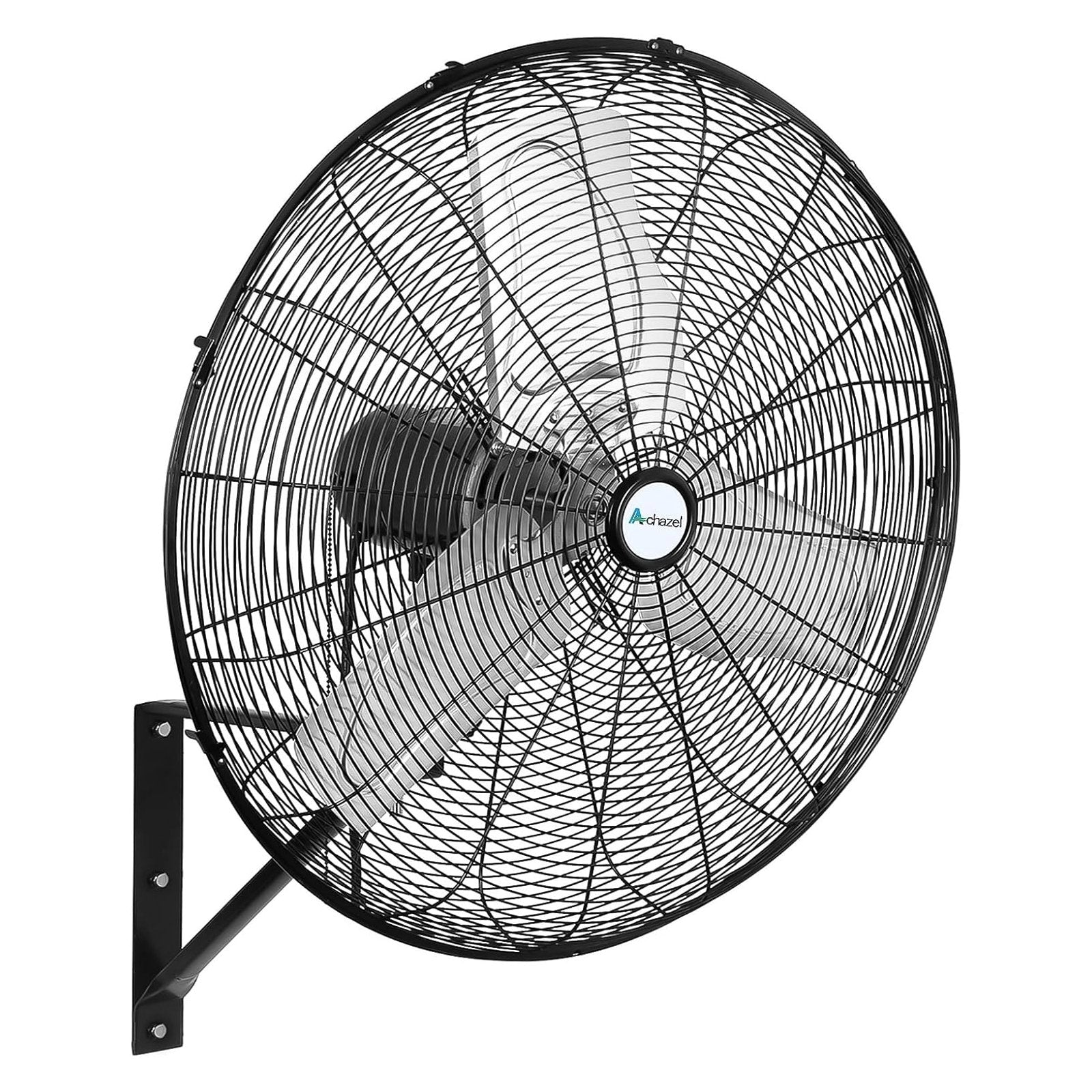 ACHAZEL 24" 6500 CFM High-Velocity Wall Fan: 3-Speed Oscillating, Heavy-Duty Shop Fan, UL Listed