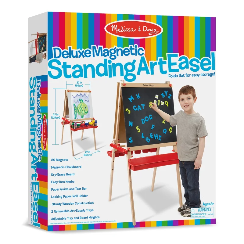 Melissa & Doug Deluxe Magnetic Art Easel for Kids - FSC-Certified Wood
