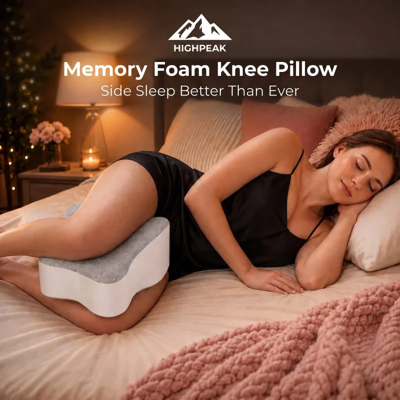 Memory Foam Knee Pillow Light Grey