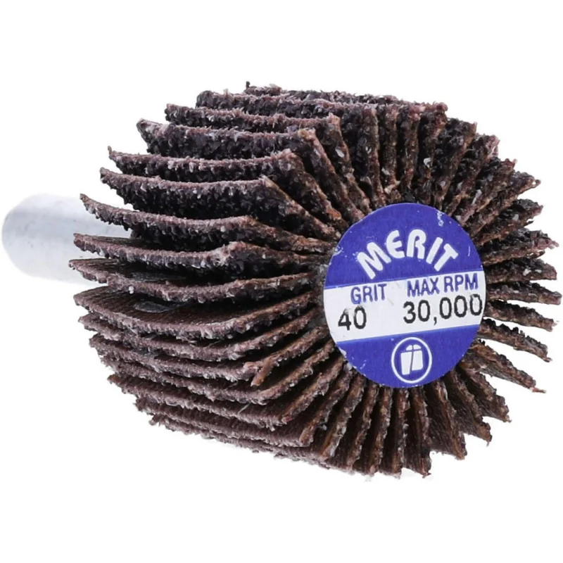 Merit Abrasives 08834131259 Mounted Flap Wheel 40 Grit