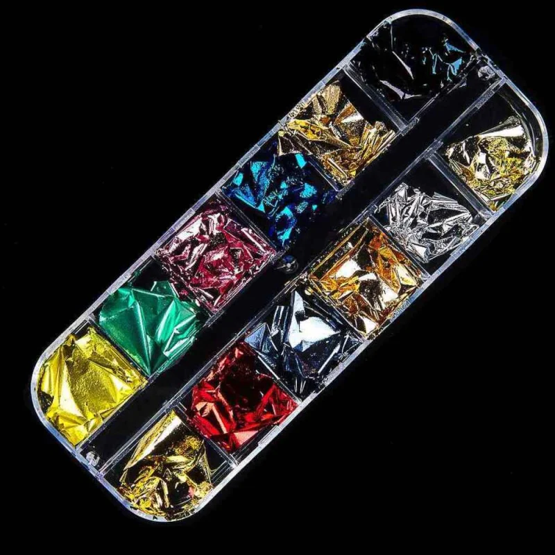 Metallic Foil Flakes for Nail Art - Pack #1 - Pack