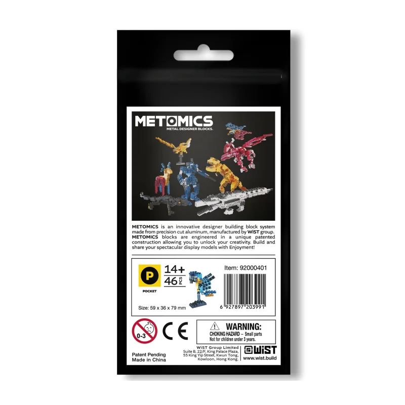 Metomics Pocket Pet Blue Macaw Parrot Building Set