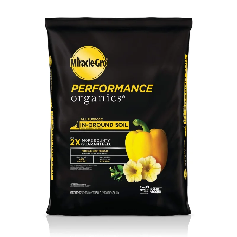 Miracle-Gro Organic In-Ground Garden Soil with Quick Release Natural Fertilizer