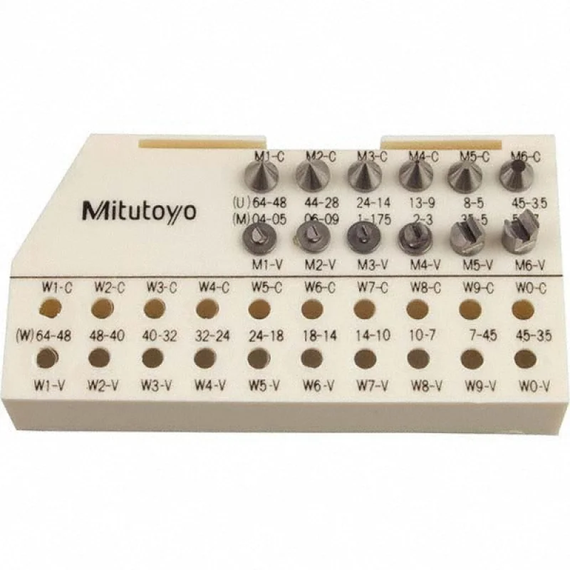 Mitutoyo 126-800CAL Screw Thread Micrometer Anvil Set