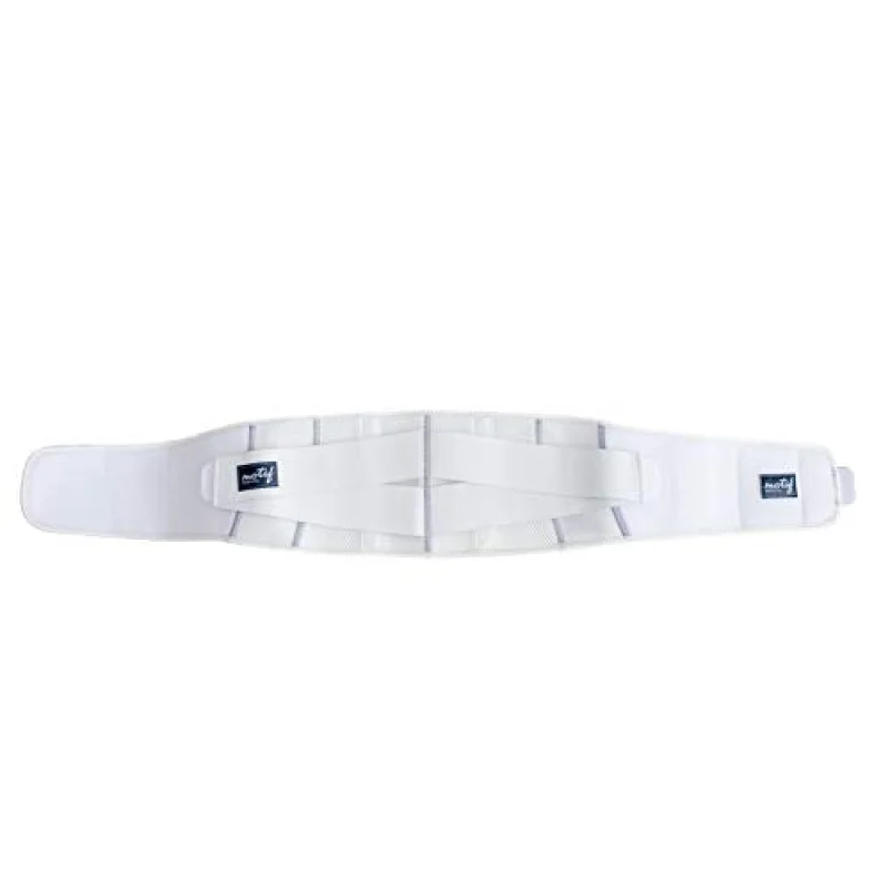 Motif Medical Pregnancy Support BandBreathable, Adjustable Pregnancy Belly Support Band - Maternity Support Band Relieves Pressure on Abdomen, Lower Back, Hips & Pelvis (X-Large, White)