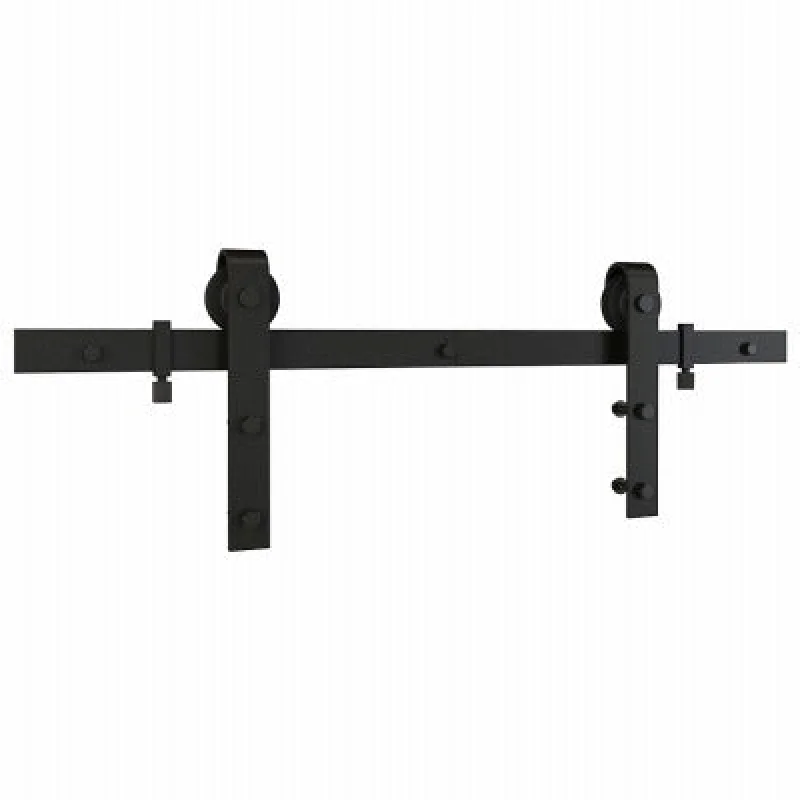 N700-003 Barn Door Sliding Hardware Kit 72 Inch Matte Black