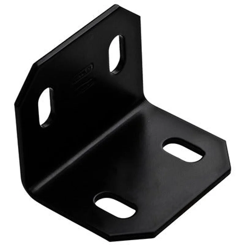 National Mfg N351-494 3 in Black Steel Corner Brace 5-pack