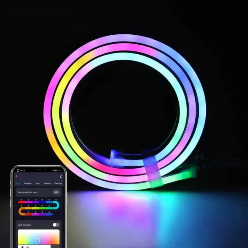 Neon Rope LED Strip Lights | App-Controlled RGB Accent Lighting for Customizable Ambiance