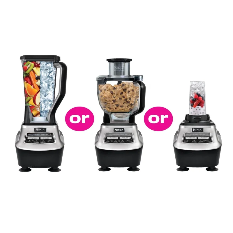 Ninja Mega Kitchen Food Processor Package with Cookbook (Certified Refurbished)