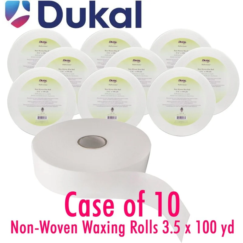 Non-Woven Wax Roll - CASE of 10 Rolls - Each Roll 3.5" X 100 Yards by Dukal