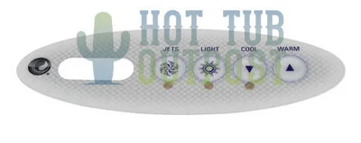 Nordic Hot Tub Control Panel Overlay 4 Button 074111