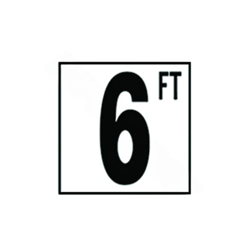 NPT 5" Non-Skid 6' Depth Marker DM52-2060