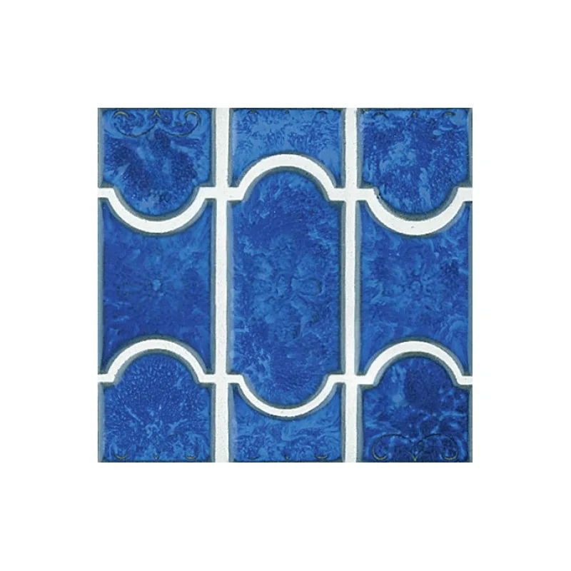 NPT BUE44 6" x 6" Botanical Tile Lake Blue