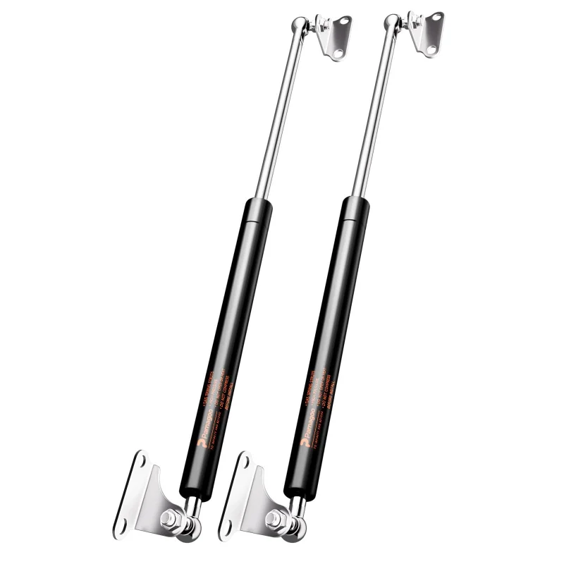 PAMAGOO 20 inch 100 lbs(445N) Gas Struts for Heavy Duty Lid RV Bed Lift Kit, Gas Shocks with L-Type Mounting Brackets for DIY Window TV Cabinet Door Tool Box, 2 Pack (fit 100-140 lbs)