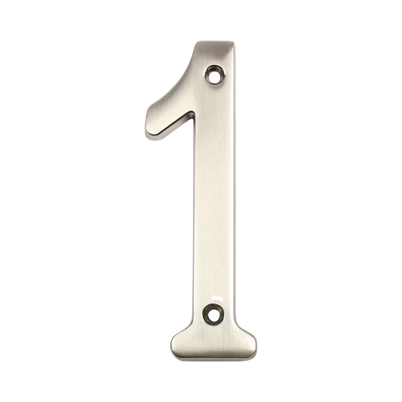 Pamex DD074S1SN House Number 1 Satin Nickel 4 Inches