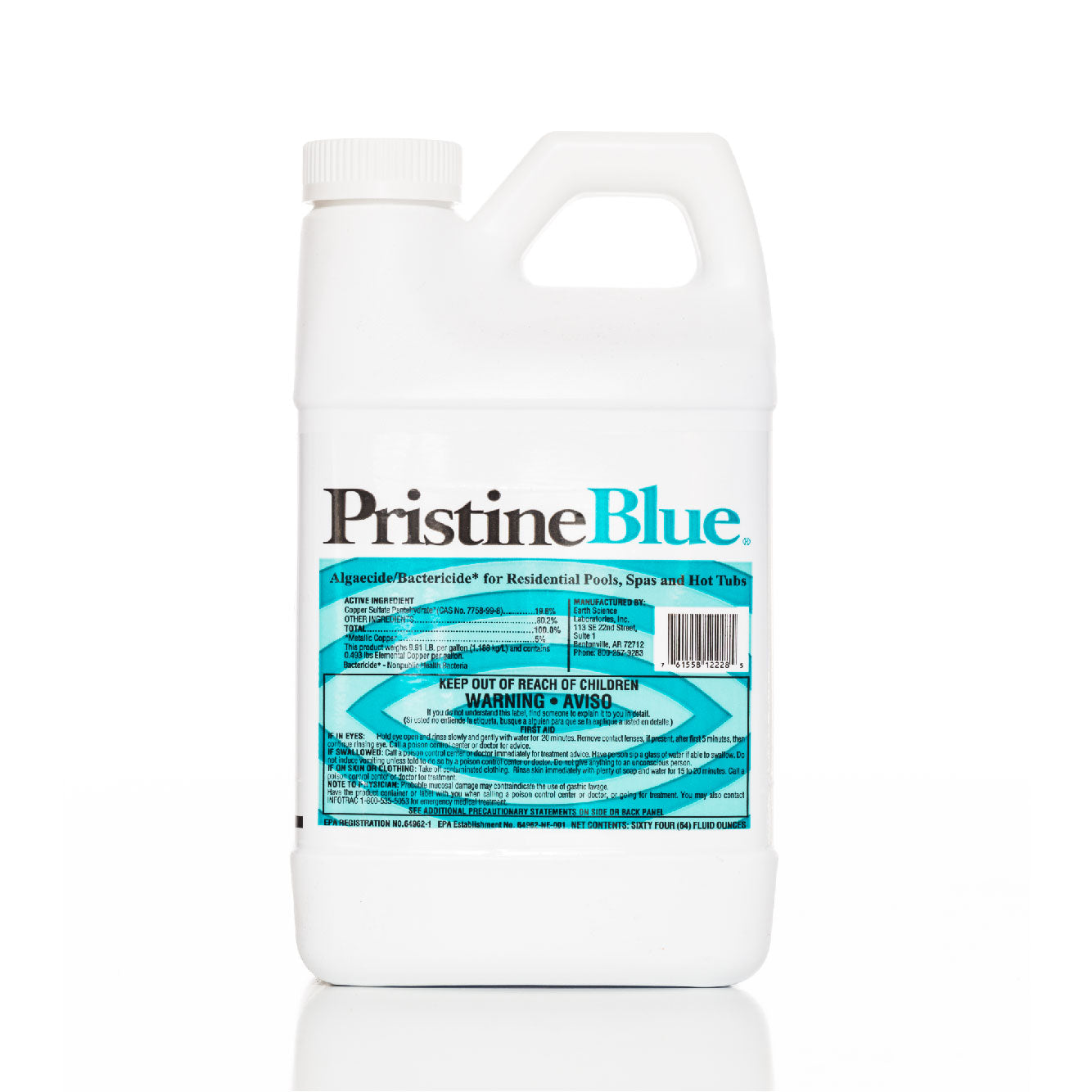 PristineBlue Sanitizer & Algaecide, 1/2 Gallon / 64 oz