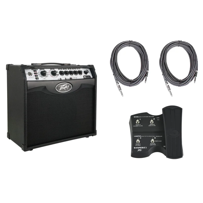 Peavey Vypyr VIP 1 Combo Modeling Amp + Sanpera I Foot Controller + 2 10' Cables