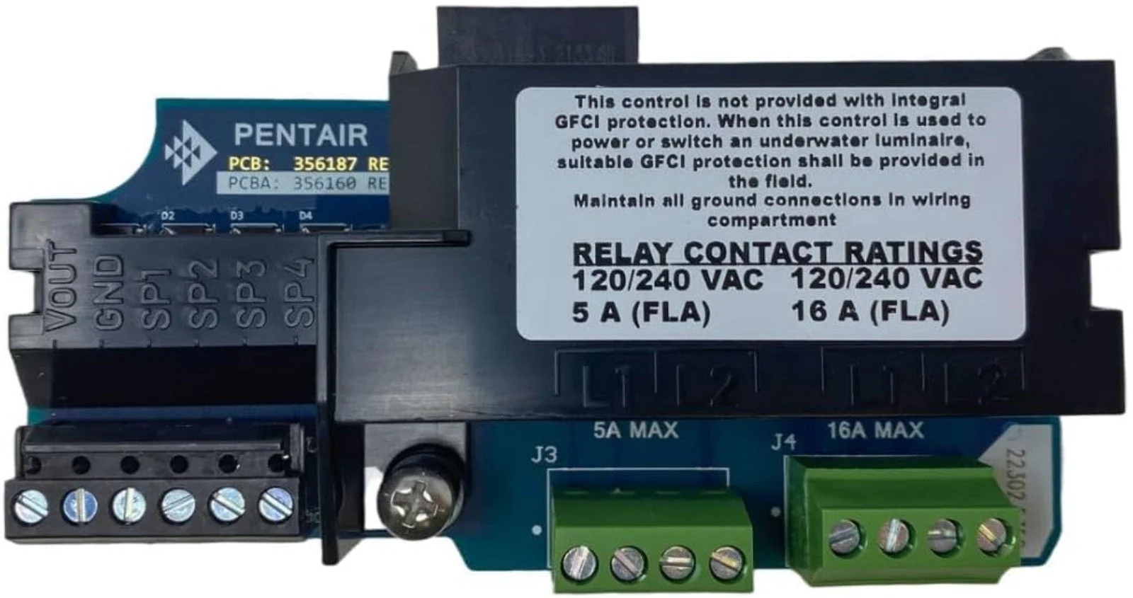 Pentair 356365Z Relay Control Board Kit for IntelliFlo3 VSF Pump OEM Replacement
