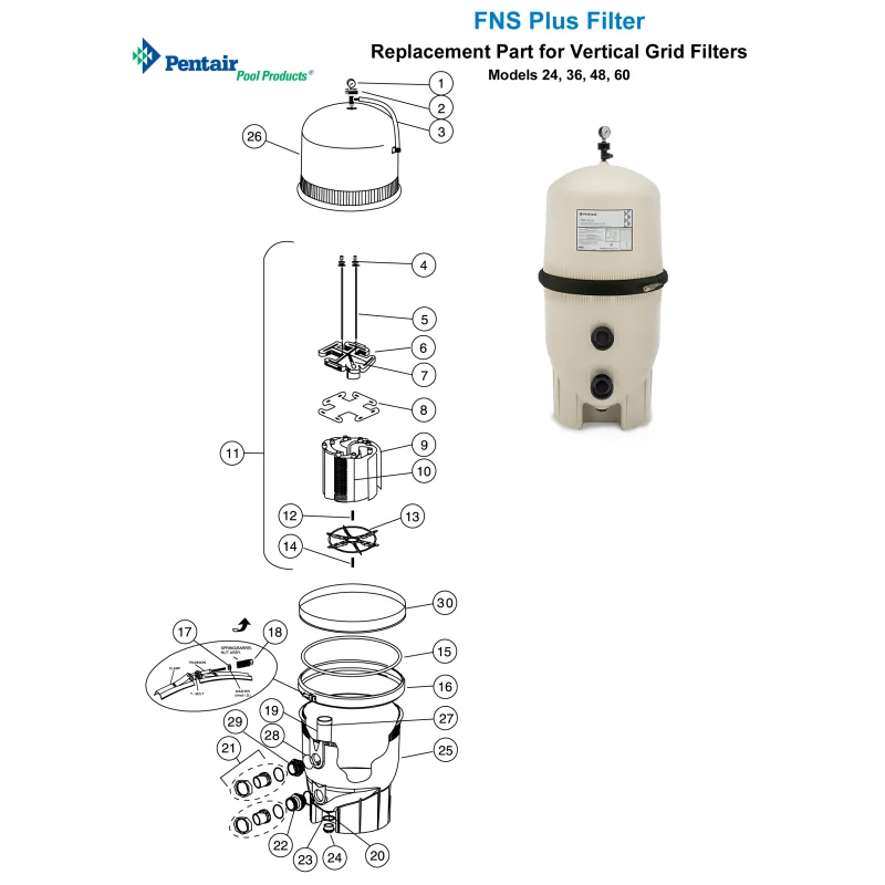 Pentair FNS Plus Filter Parts