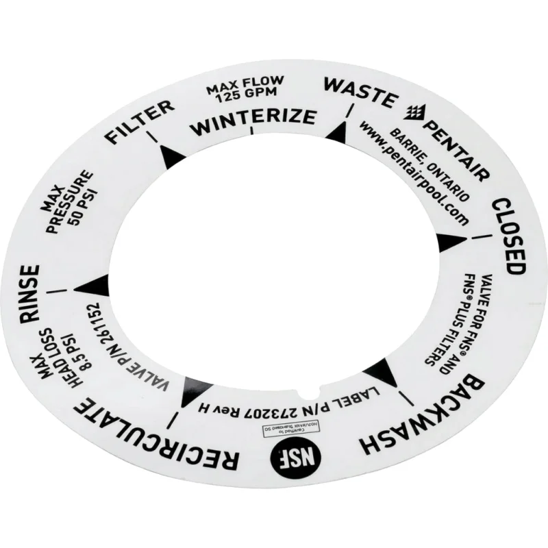 Pentair Label 2 in. D.E. | PacFab Multiport Valves | 273207