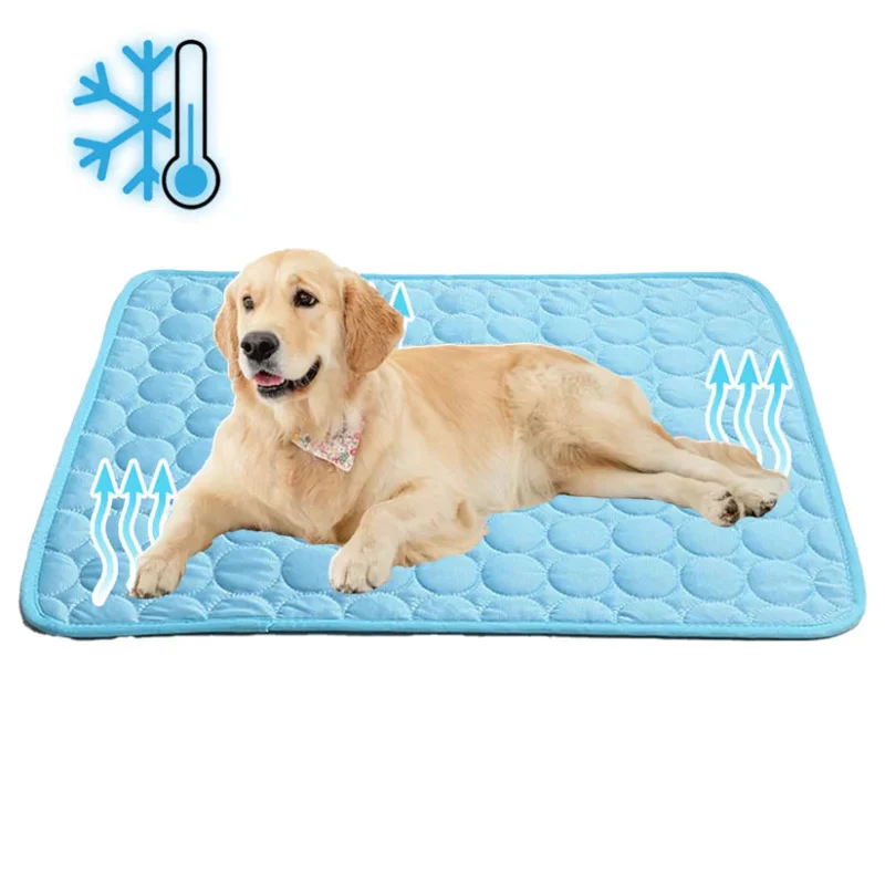 Pet Comfort | Dog Cooling Mat with Self-Cooling Technology | Ideal for Hot Weather Relief Blue