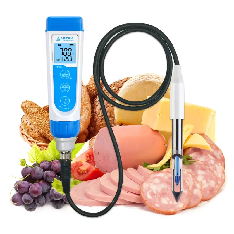 PH60-MT Meat pH TesterLabSen 765 Blade Spear Electrode for Fresh & Frozen Meat Analysis