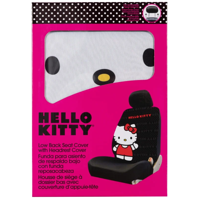 Plasticolor Hello Kitty Low Back Universal Fit Car Seat Cover