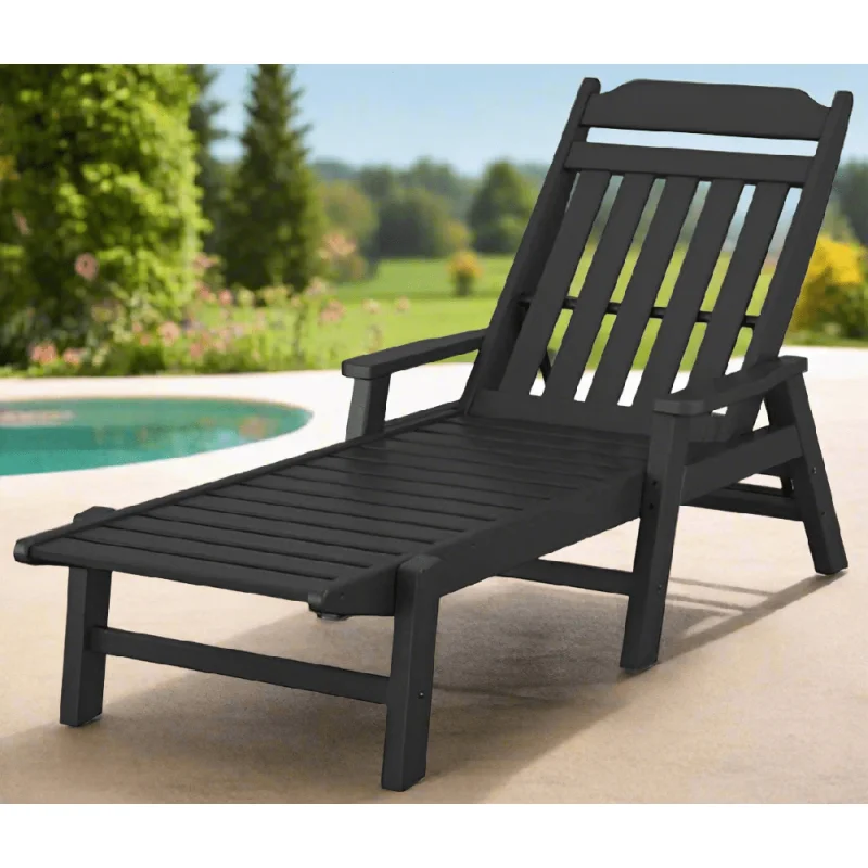 POLYWOOD Country Living Chaise with Wheels - CLCAW2280 Grey