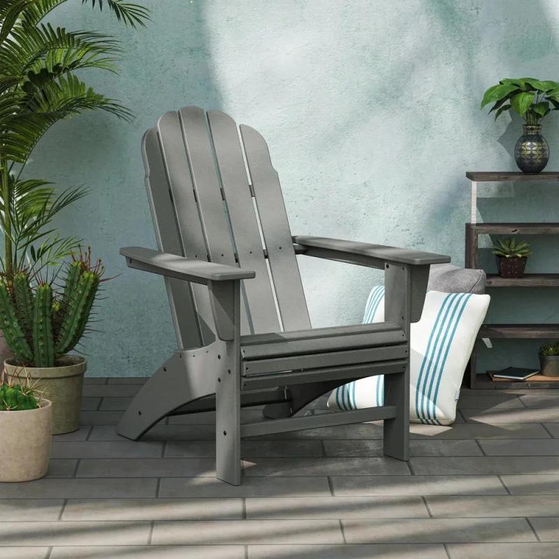 POLYWOOD Vineyard Curveback Adirondack Chair - AD600 Slate Grey