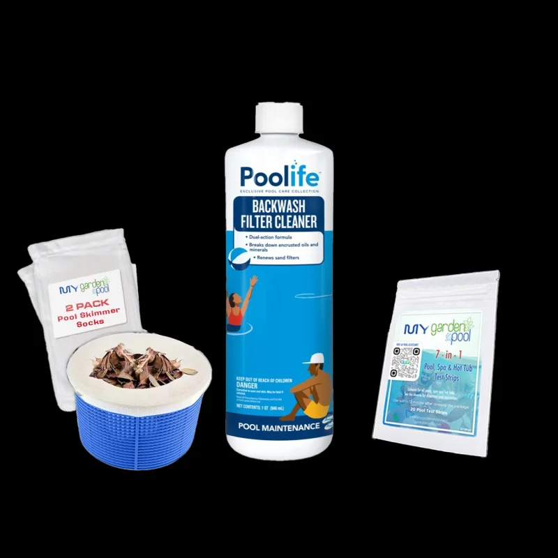 Poolife Backwash Filter Cleaner 32 fl ozRestores Filter Efficiency & FlowRemoves Oils, Grease & DebrisIncludes Test Strips & 2 Scum Socks